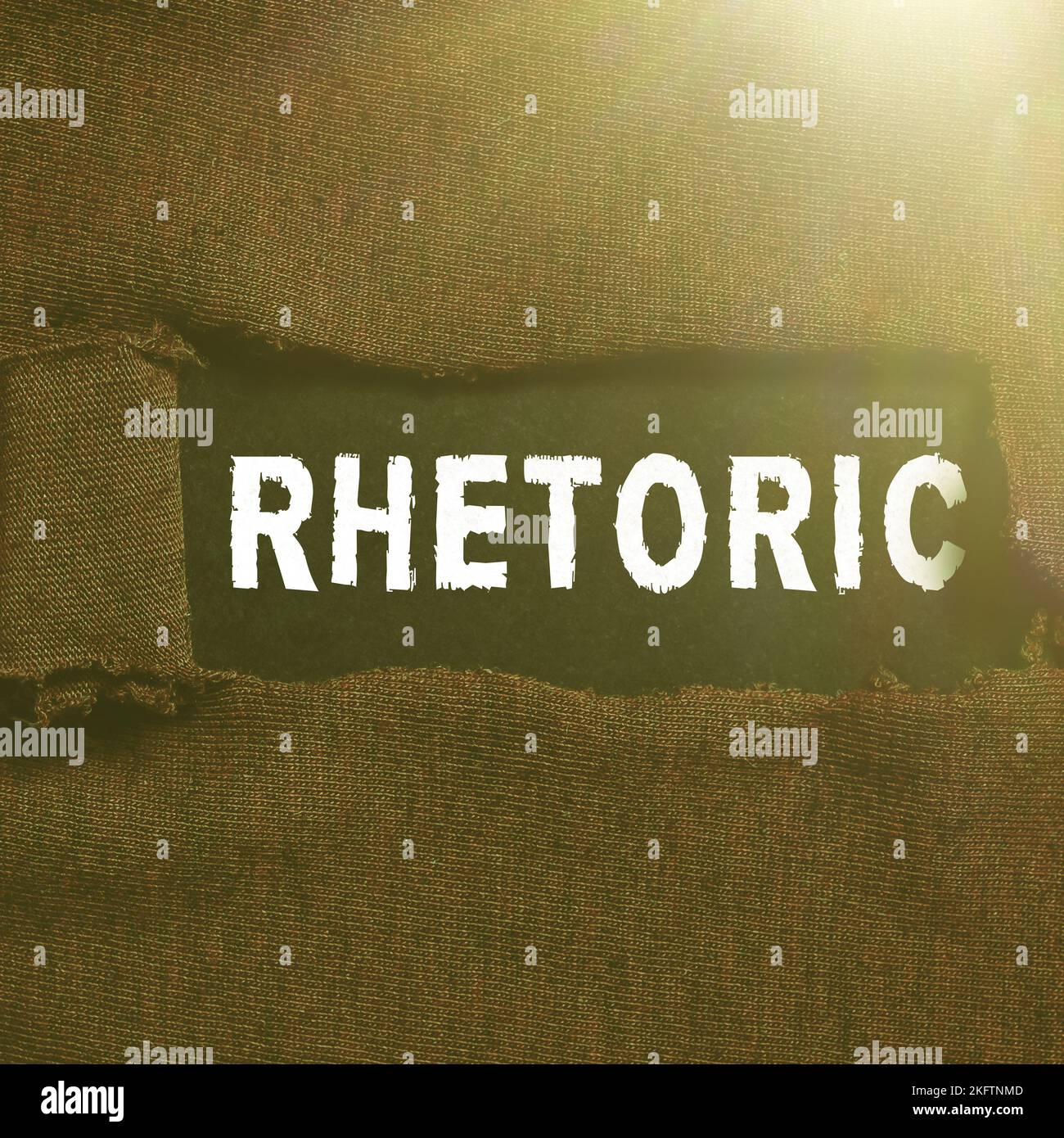 Text sign showing Rhetoric. Concept meaning study of writing or