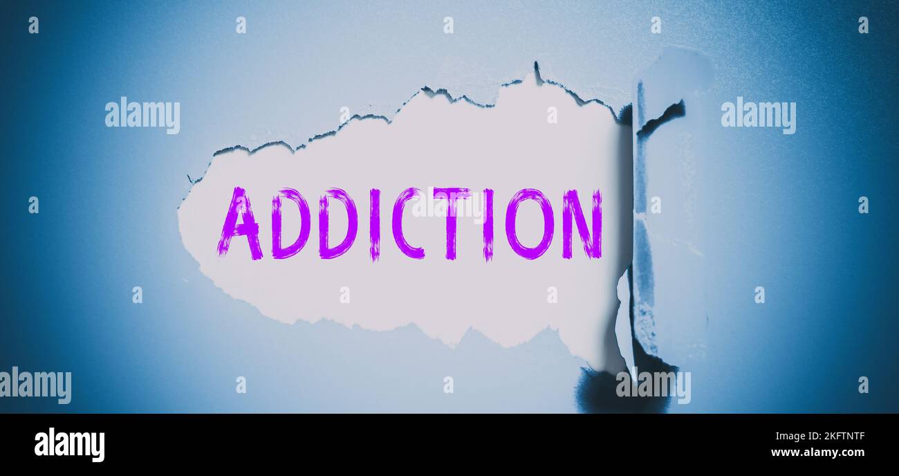 Inspiration showing sign Addiction. Business approach condition of ...