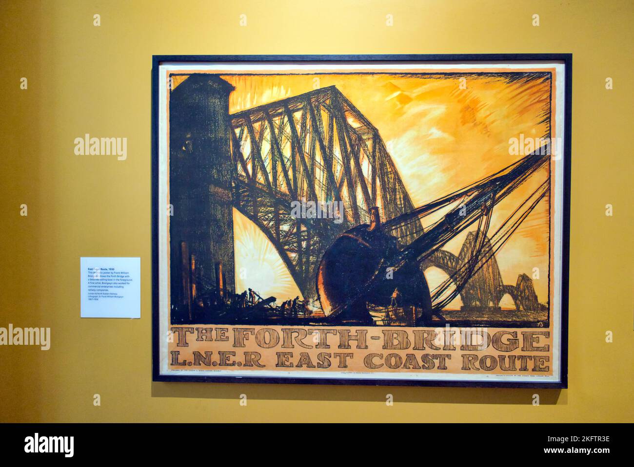 Vintage railway posters of the forth rail bridge National Museum of Scotland,  Chambers St, Edinburgh EH1 1JF Stock Photo