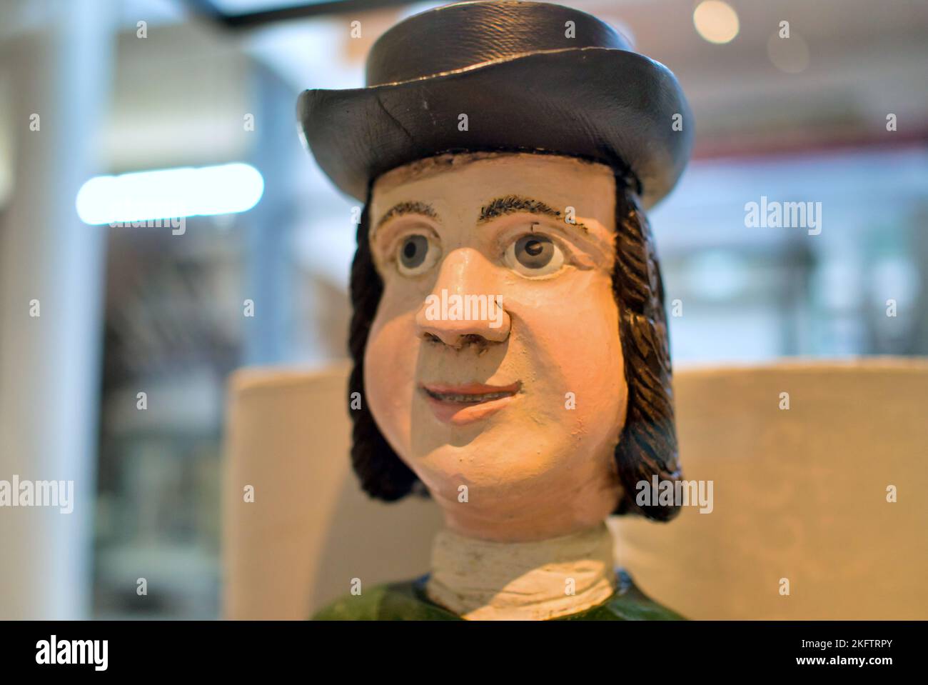 Scottish minister caricature doll face National Museum of Scotland,  Chambers St, Edinburgh EH1 1JF Stock Photo