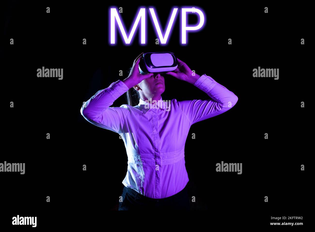 Text caption presenting Mvp. Business idea Investment Strategy to purchase shares with other investors Stock Photo