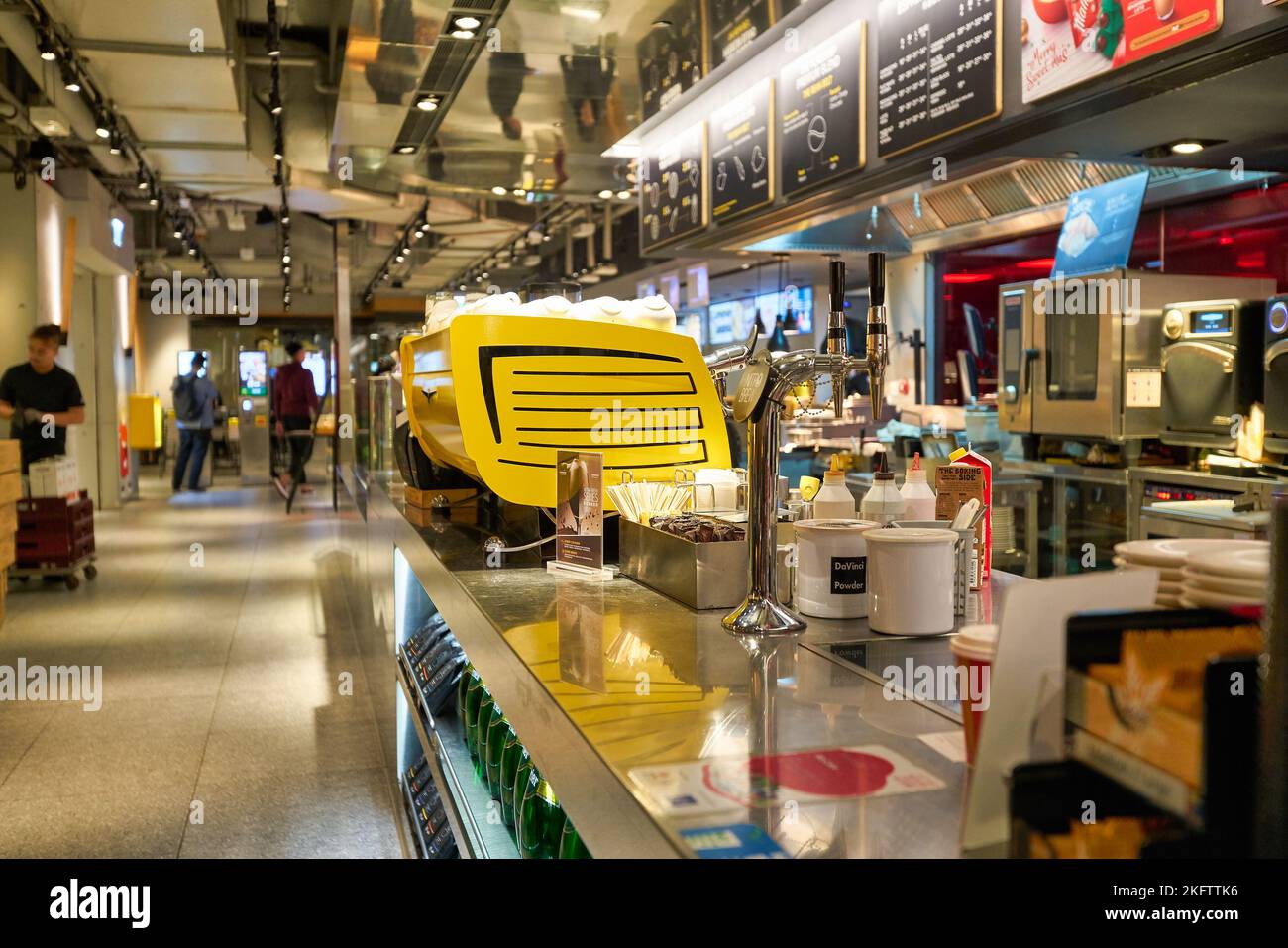HONG KONG, CHINA - CIRCA DECEMBER, 2019: McCafe at a McDonald's store ...