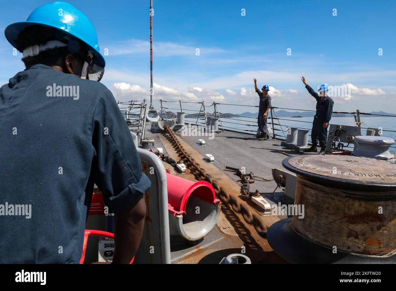 SATTAHIP, Thailand (Oct. 7, 2022) Seaman Isiah Young, left, from ...