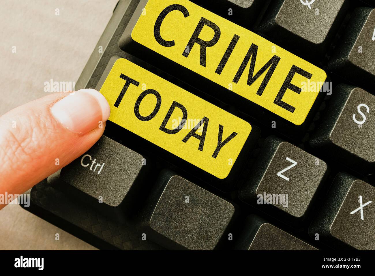 Hand writing sign Crime. Business idea Federal Offense actions Illegal