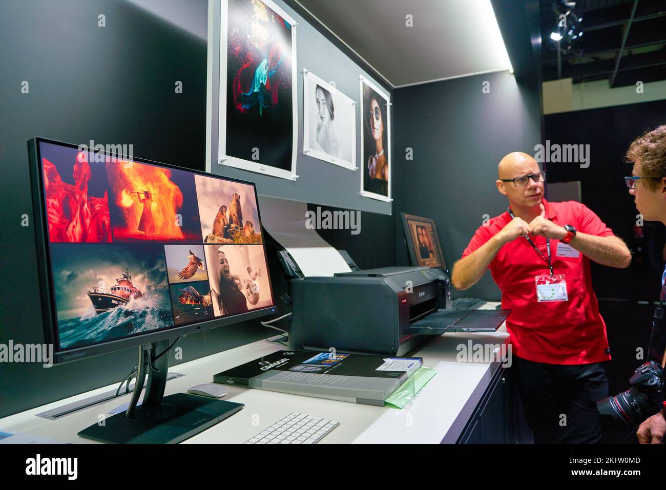 COLOGNE, GERMANY CIRCA SEPTEMBER, 2018 inkjet printer on display at