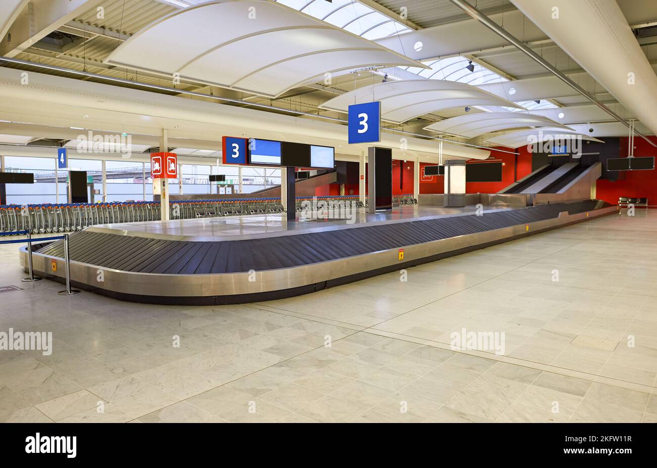 Baggage reclaim area at the airport. Stock Photo