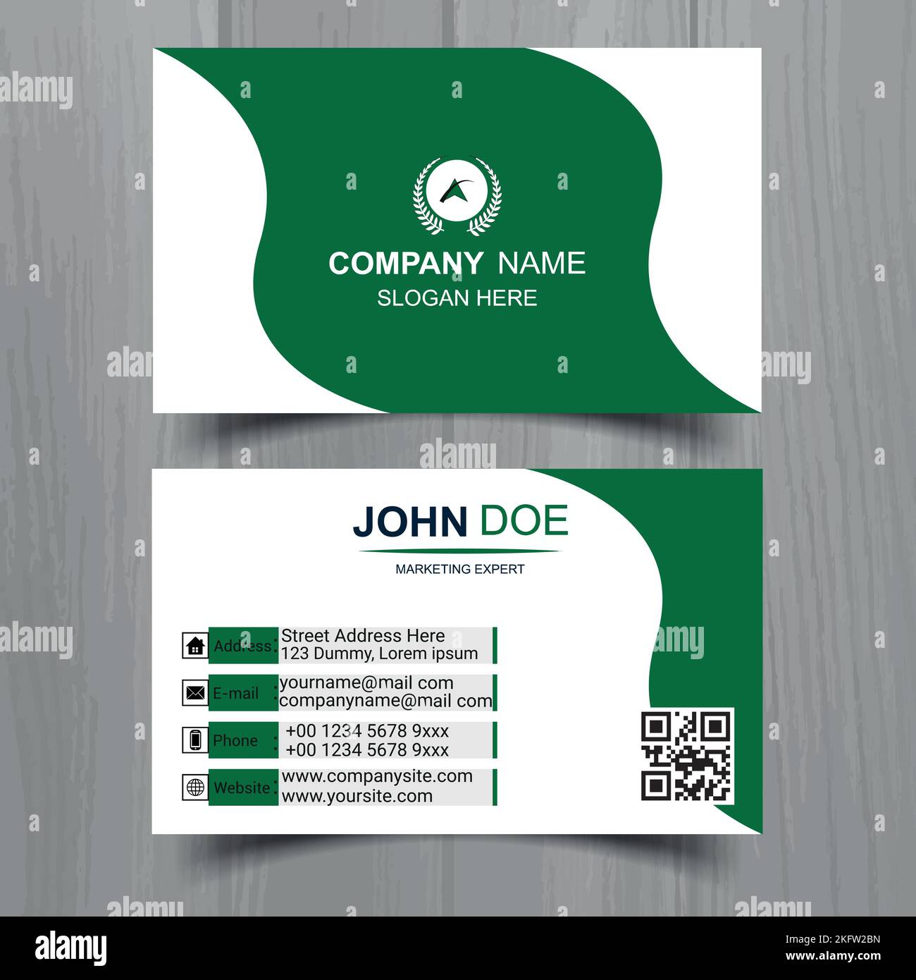 Professional business card design template Stock Vector