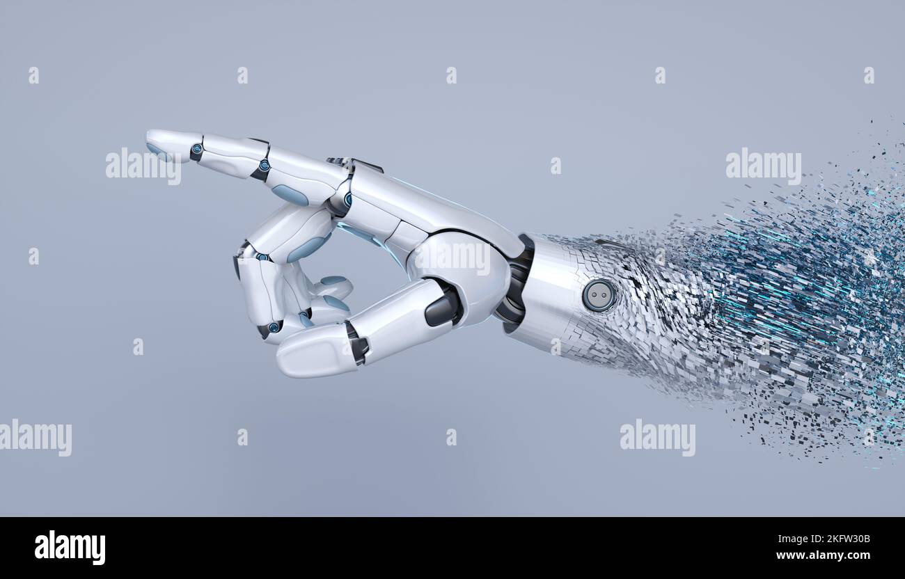 Robotic hand . 3D illustration Stock Photo