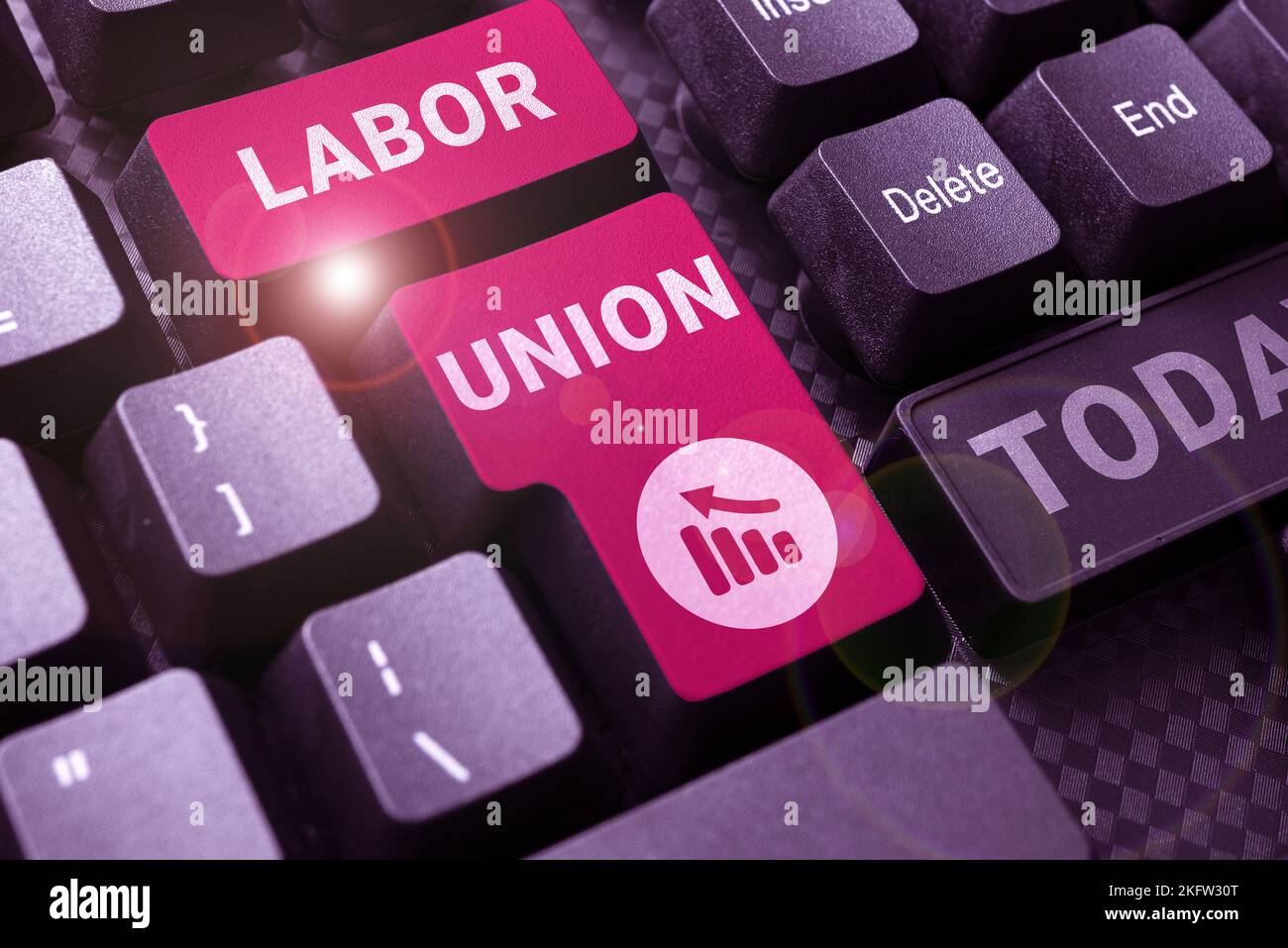 Text showing inspiration Labor Union. Internet Concept rules relating ...