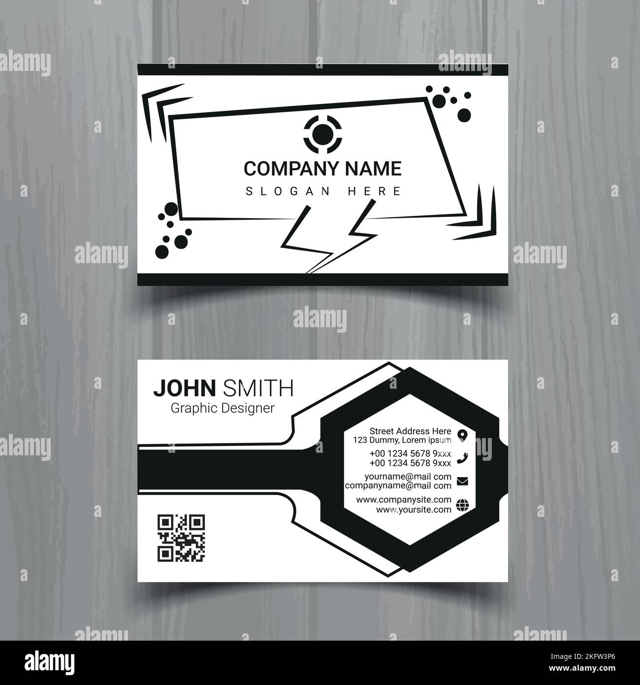 Professional business card design template Stock Vector