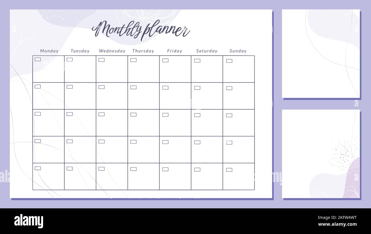 Printable planner template Stock Vector Image & Art - Alamy