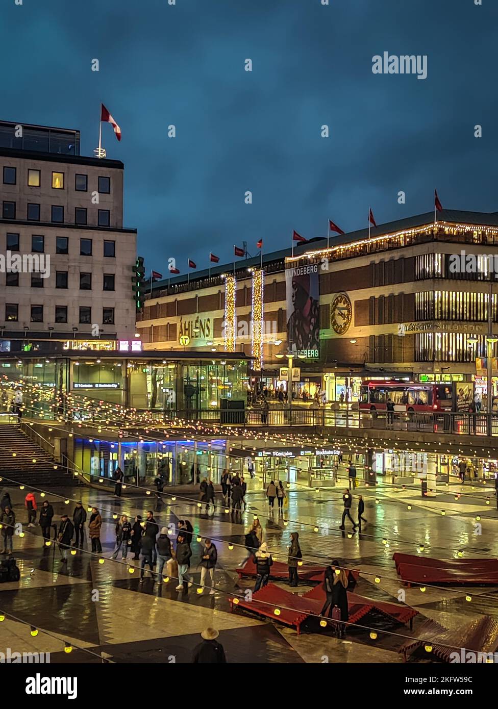 Busy street in stockholm center hi-res stock photography and images - Alamy