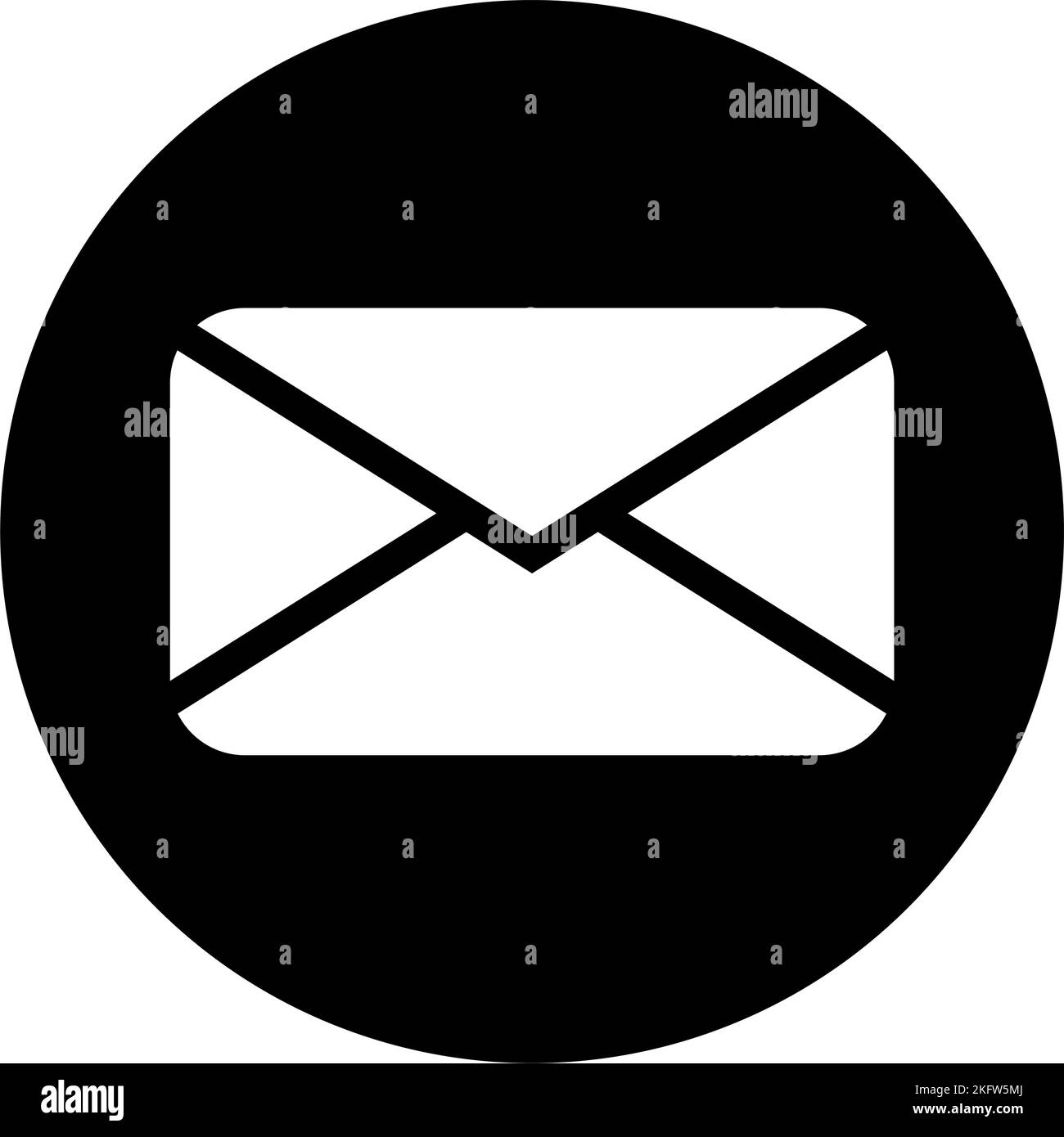 Black and white email icon, email button Stock Vector Image & Art Alamy