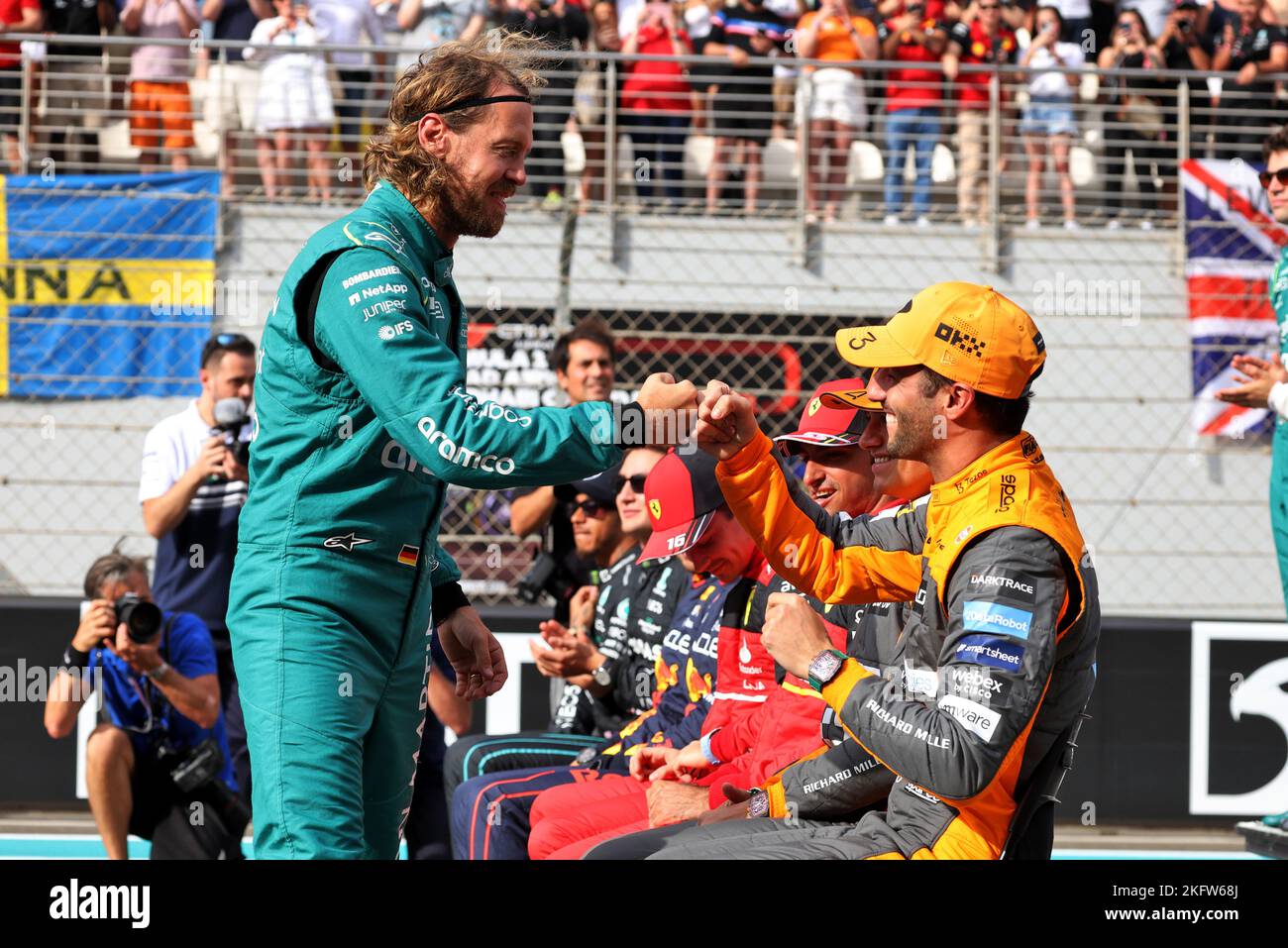 Drivers sebastian vettel and daniel ricciardo hi-res stock photography ...