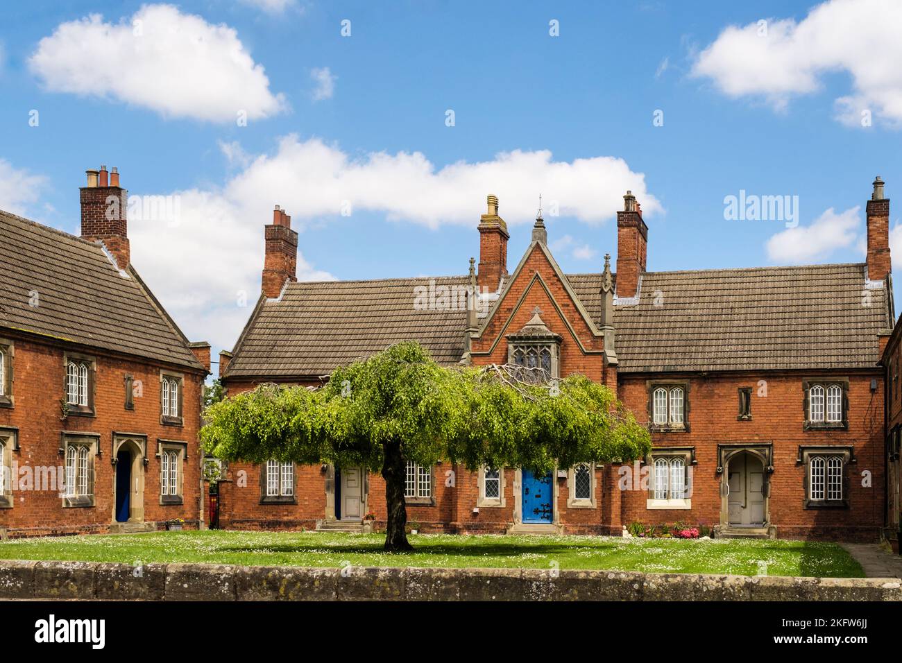 Almshouses in Spalding, Lincolnshire, East Midlands, England, UK, Britain Stock Photo