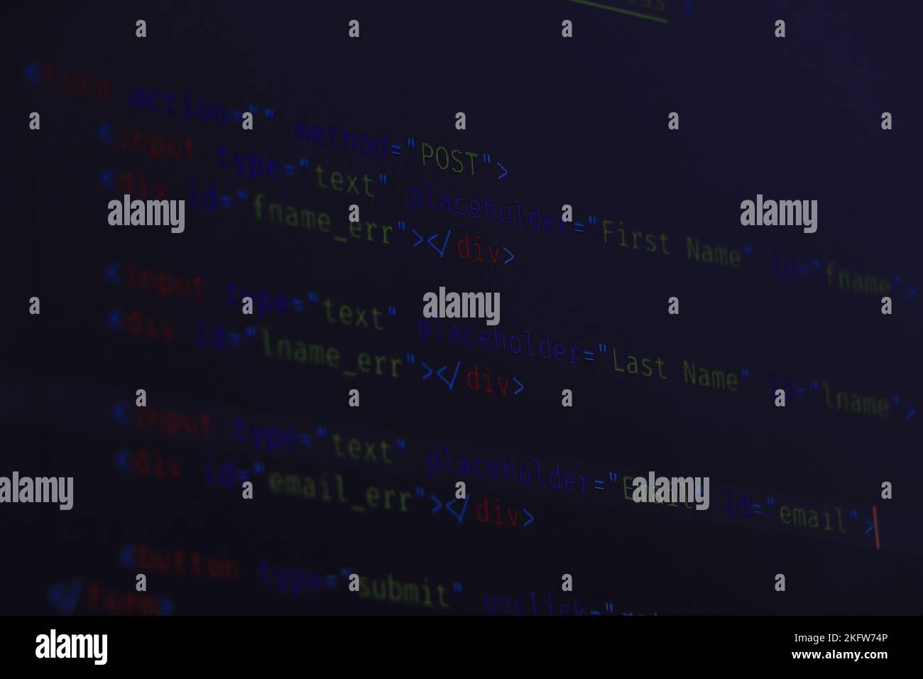 Program code on a monitor Stock Photo - Alamy