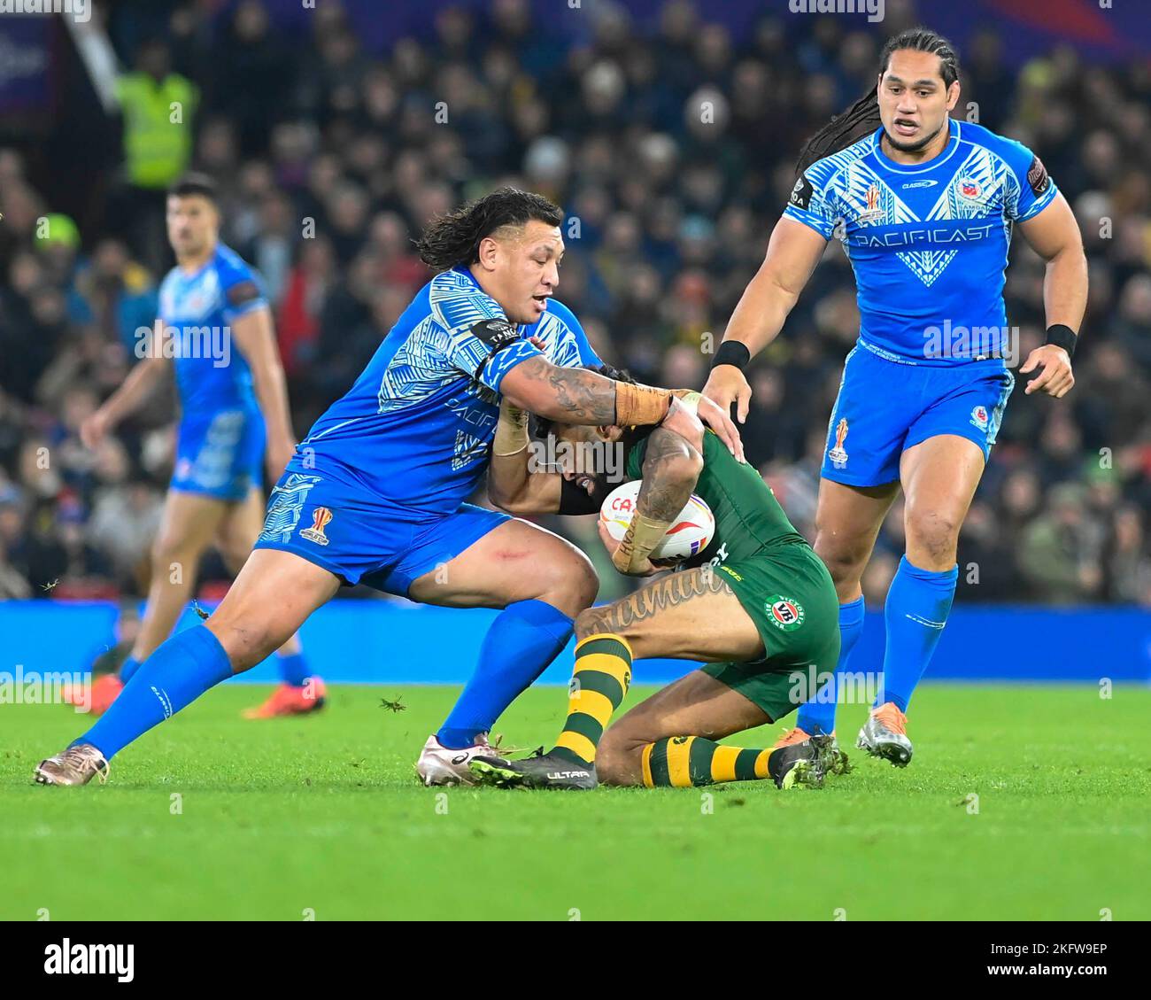 Manchester ENGLAND - NOVEMBER 19.osh Addo-Carr of Australia is stop by ...