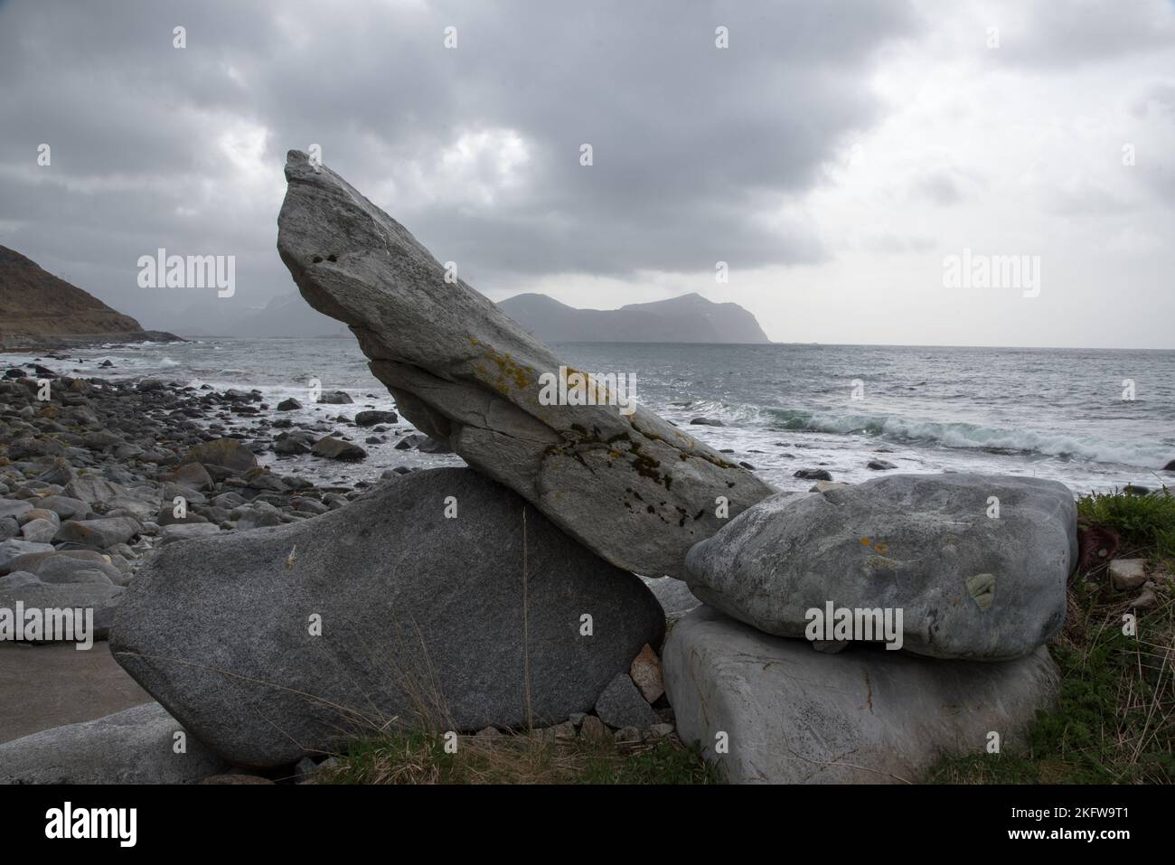 Vikten is a small village on Flakstadøya island of the Lofoten ...