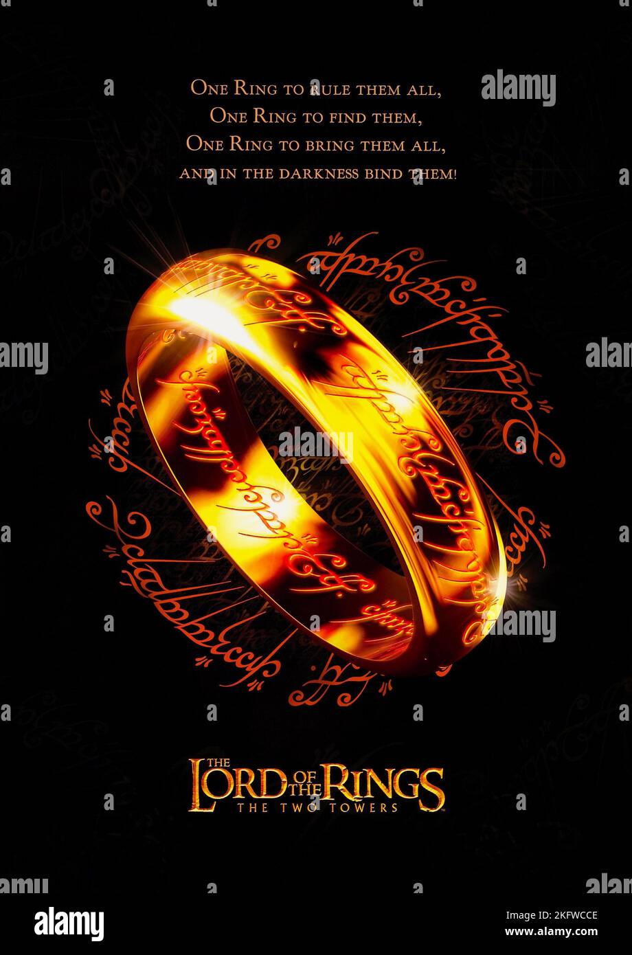 THE RING, THE LORD OF THE RINGS: THE TWO TOWERS, 2002 Stock Photo