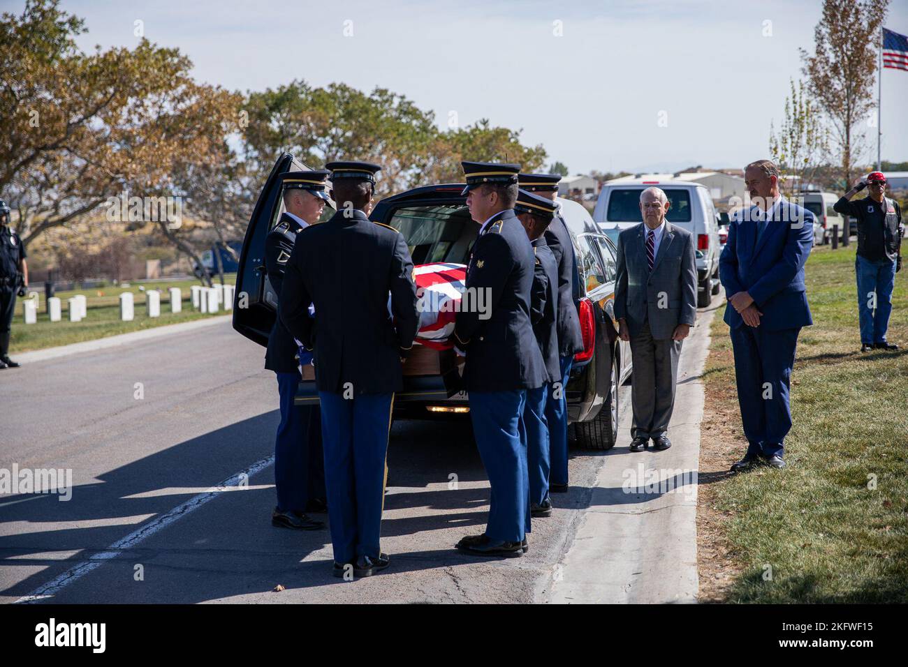 The Utah National Guard Honor Guard conducts Funeral Honors for the