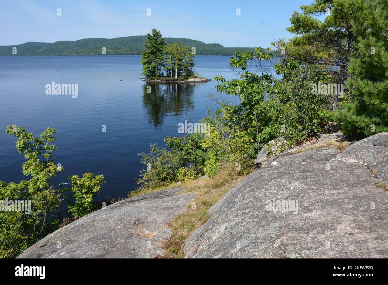 Views of the Ottawa River from a high point on the Canadian Shield Stock Photo
