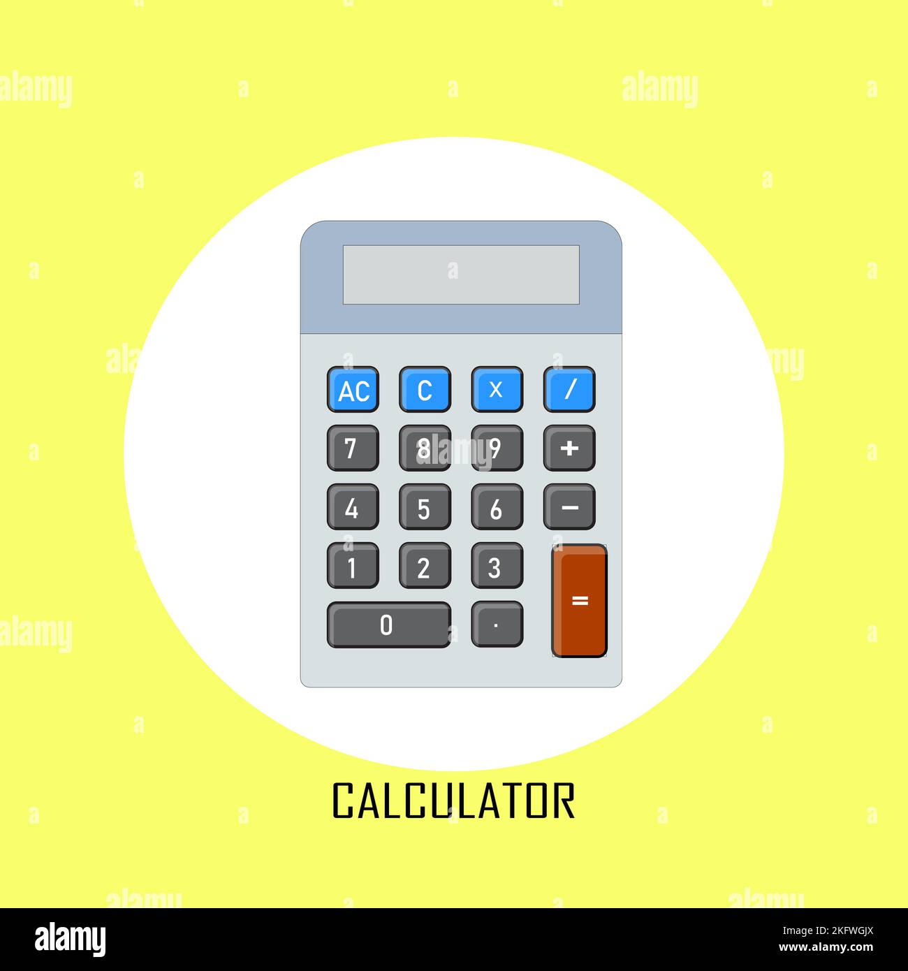 Basic calculator with set of digits isolated on white. Flat design. EPS 10  vector illustration Stock Vector Image & Art - Alamy