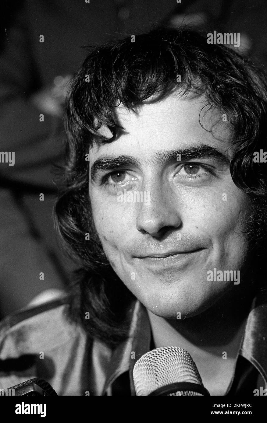 Joan Manuel Serrat, Spanish composer and singer, meets journalists in