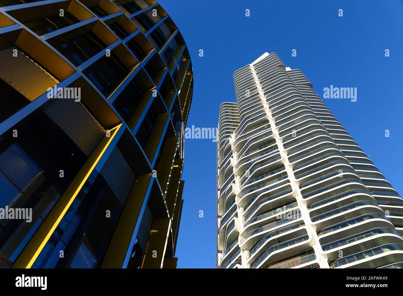 Architektur im Europaviertel in Frankfurt am Main, Germany Stock Photo