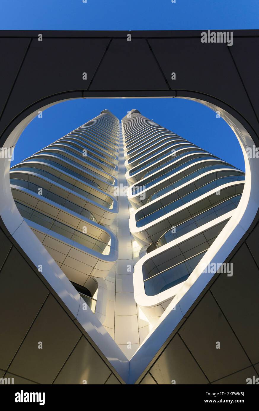 Architektur im Europaviertel in Frankfurt am Main, Germany Stock Photo