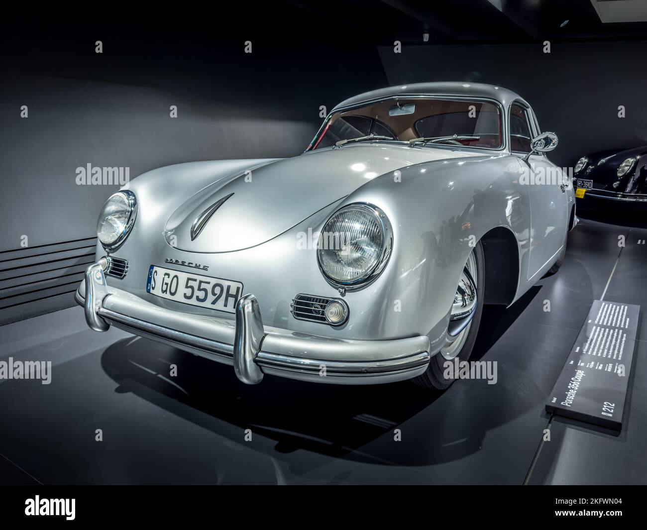 Stuttgart-Zuffenhausen - 12 November 2022 - Porsche Museum, Porsche 356 Coupe Stock Photo