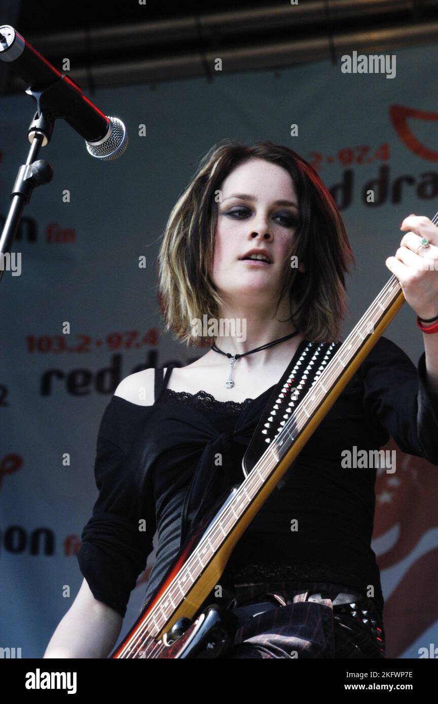 Toy, bassist of the FADERS, at Red Dragon Party In The Park in Cardiff ...