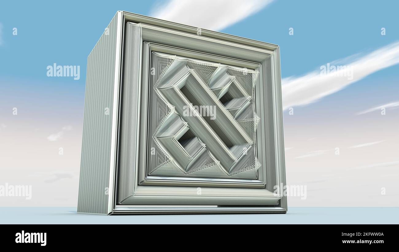 3D Illustration of an architectural structure. Architects, Modelers