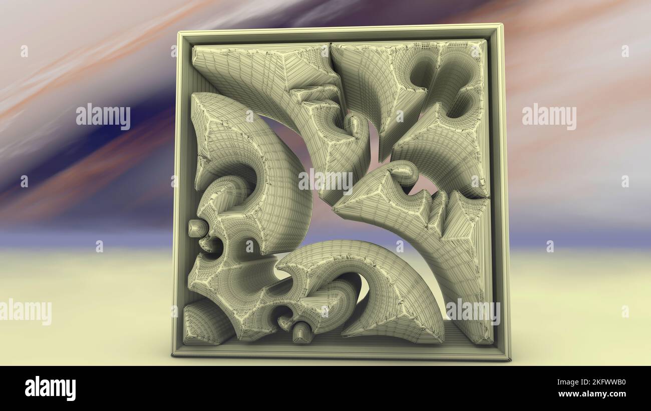 3D Illustration of an architectural structure. Architects, Modelers