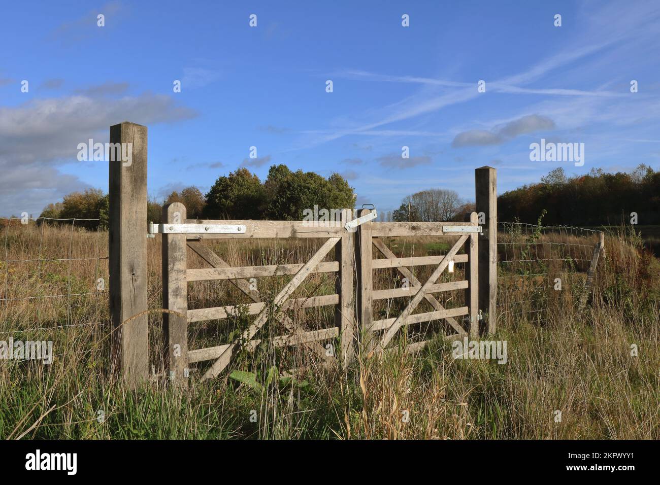 wooden gate in a rural environment Stock Photo - Alamy