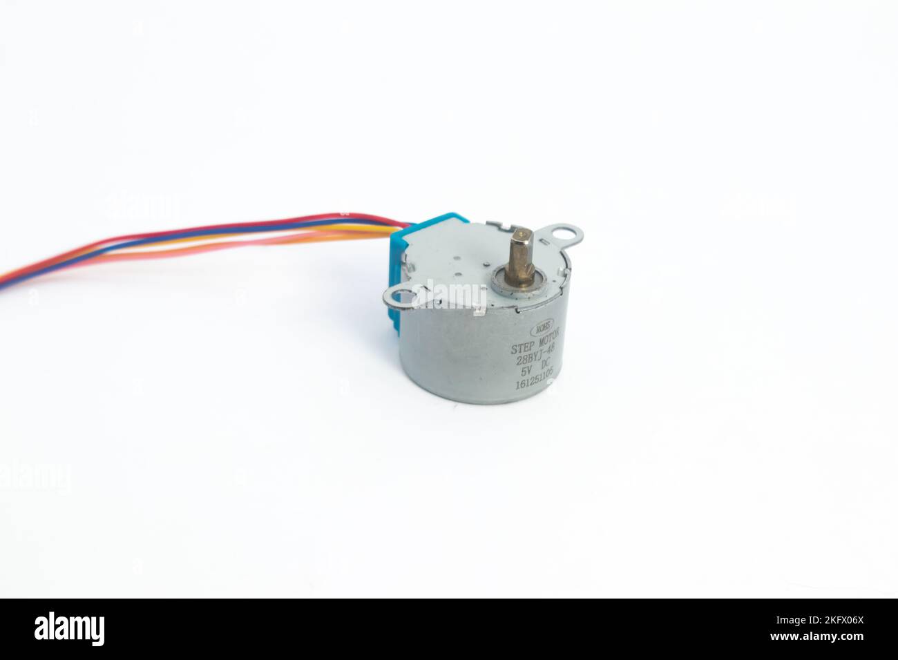 A step motor module. This module is used for electronics hobbyists for DIY materials. Stock Photo