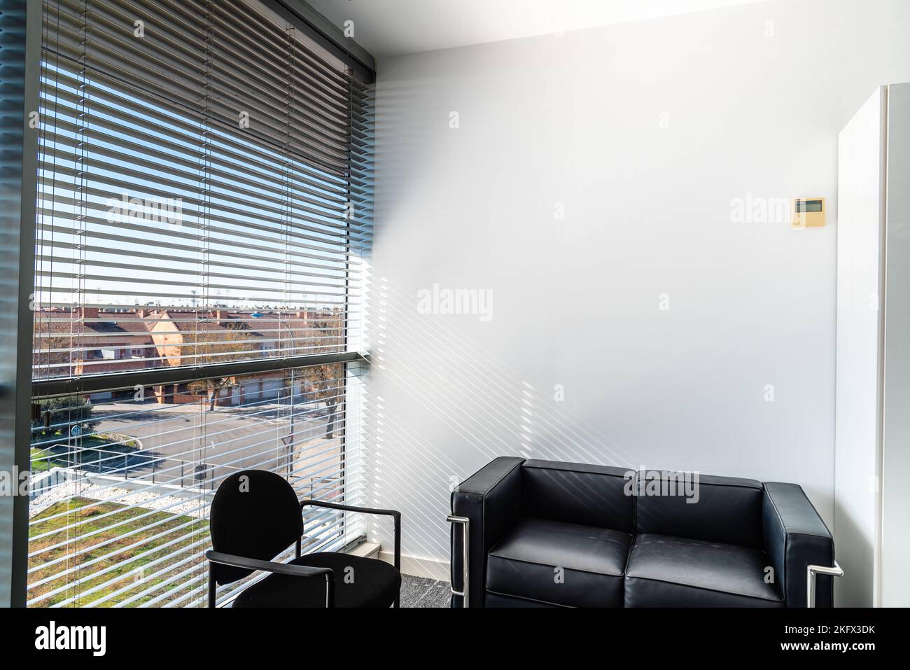 Waiting area. Startup business office interior at new workplace. Open