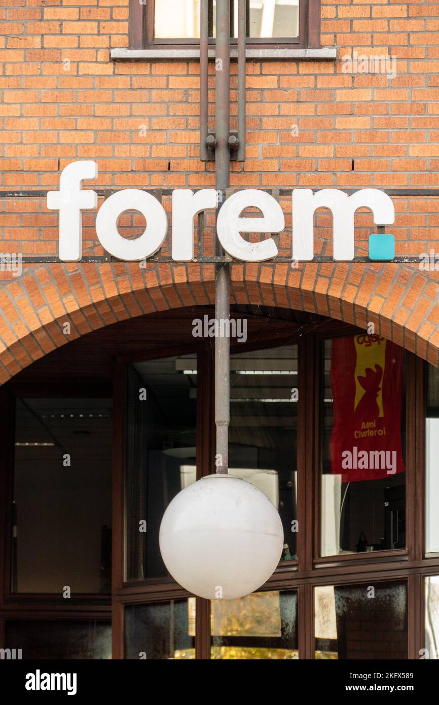 Charleroi, Belgium, November 11, 2022. Forem is the Walloon office for vocational training and employment. Stock Photo
