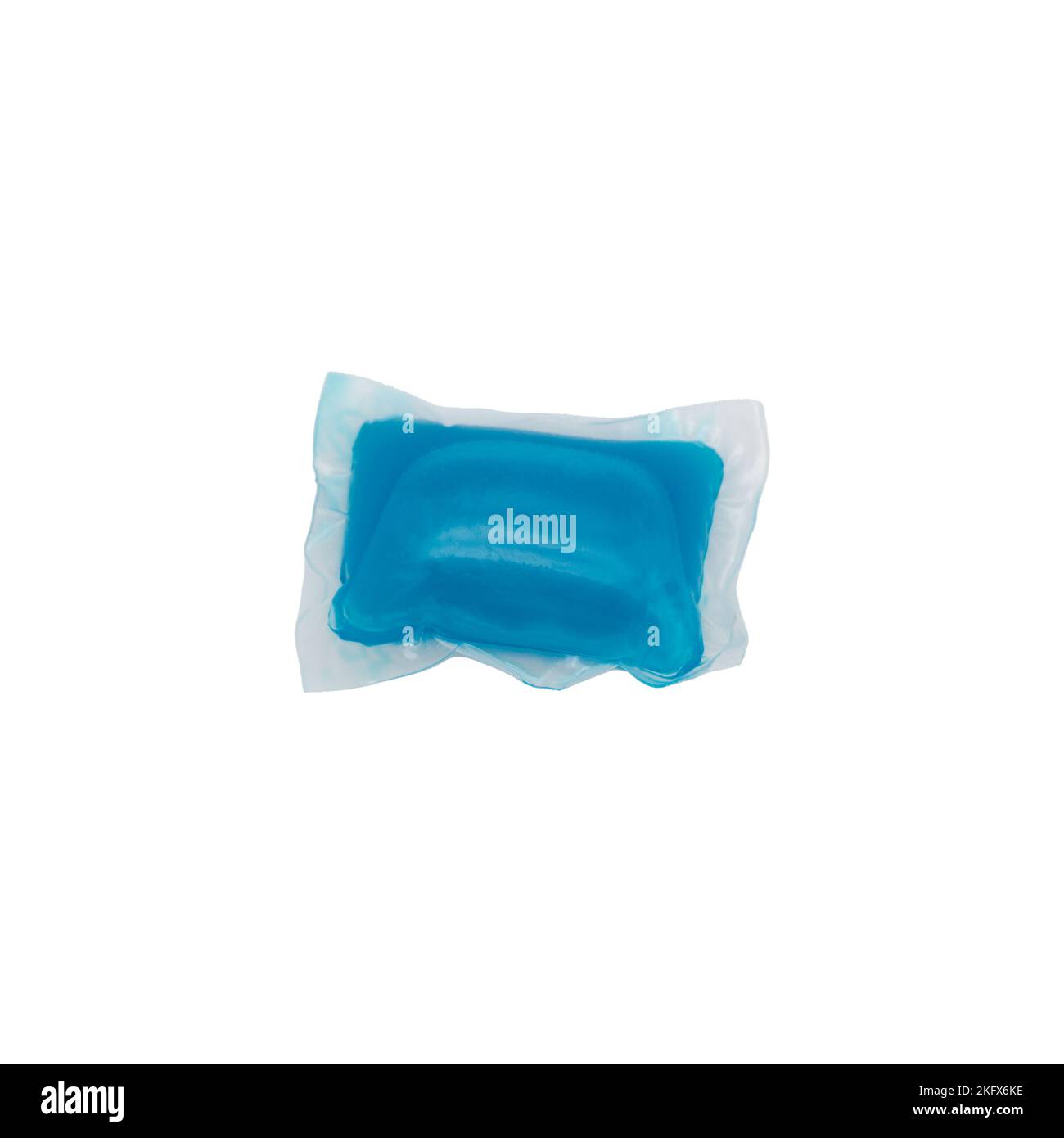 Blue gel washing capsule Stock Photo