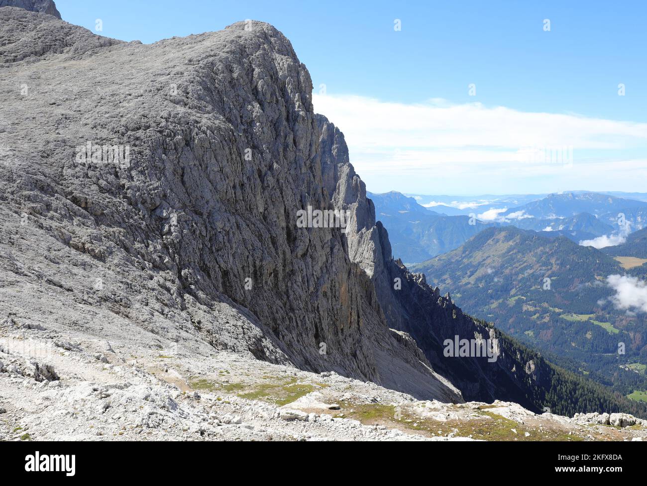panorama of the Italian alps in the Dolomites mountain group in ...
