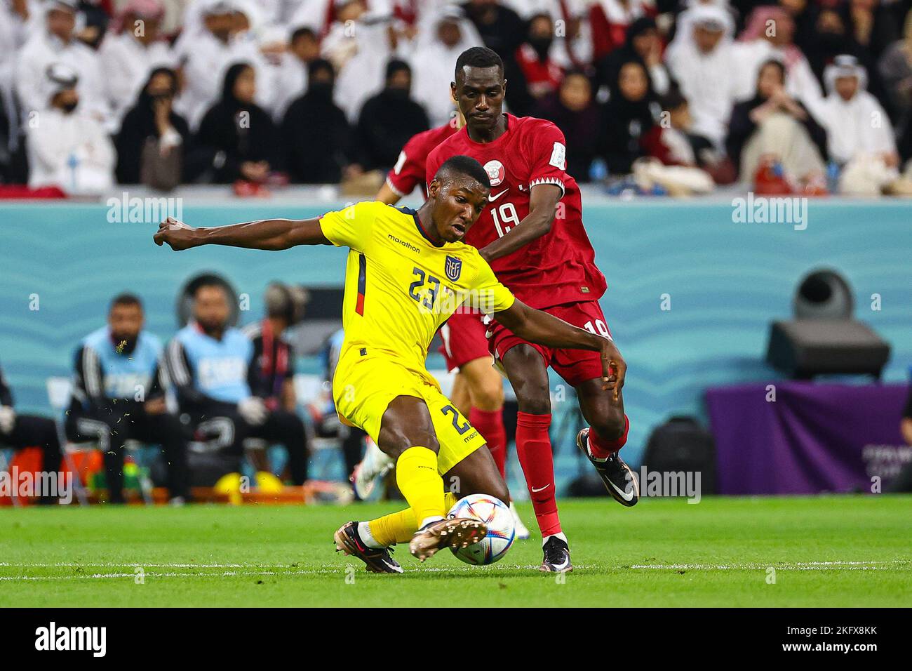 Dominguez Alexander, Hatan Bahbri during the FIFA World Cup, Qatar. , . in Al Khor, Qatar. (Photo by Pawel Andrachiewicz/PressFocus/Sipa USA) Credit: Sipa USA/Alamy Live News Stock Photo