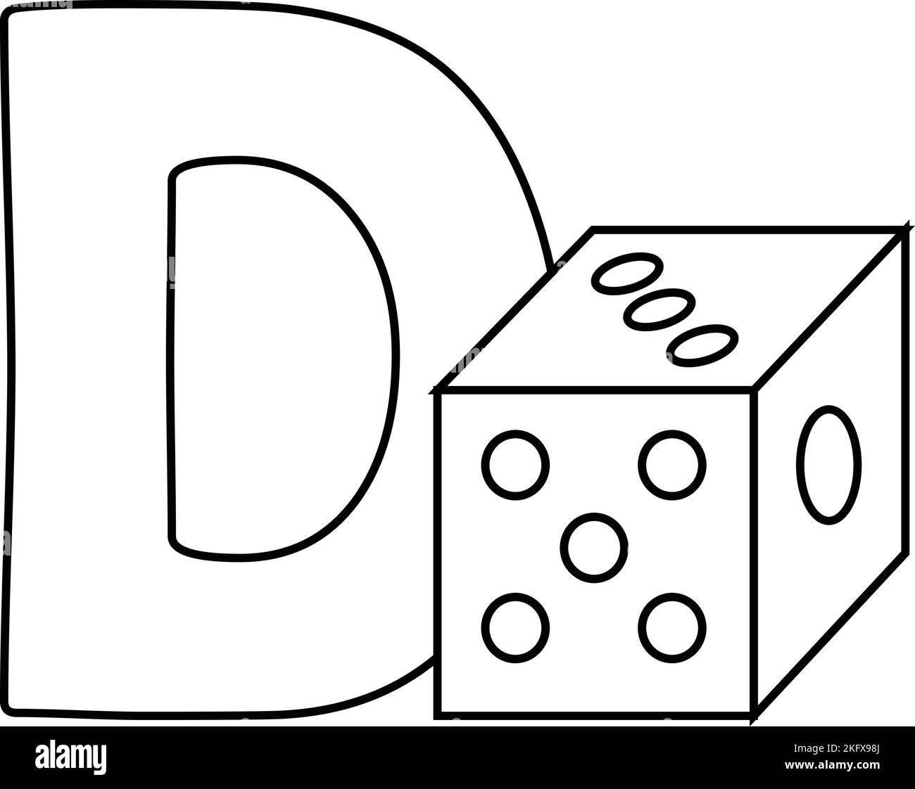 Cartoon letter d hi-res stock photography and images - Alamy