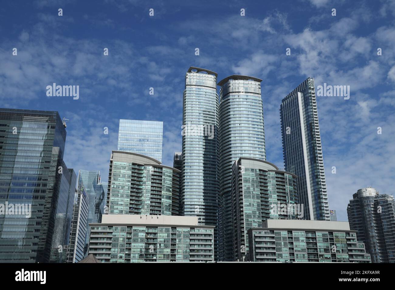 The skyscrapers and blue sky of Toronto, Canada Stock Photo - Alamy