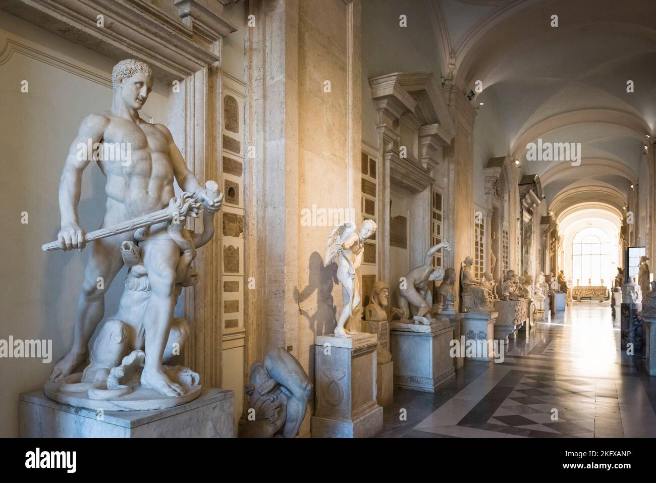 Rome. Italy. Capitoline Museums, the Gallery (Galleria), Palazzo Nuovo. Capitoline Museum. Musei Capitolini. Stock Photo