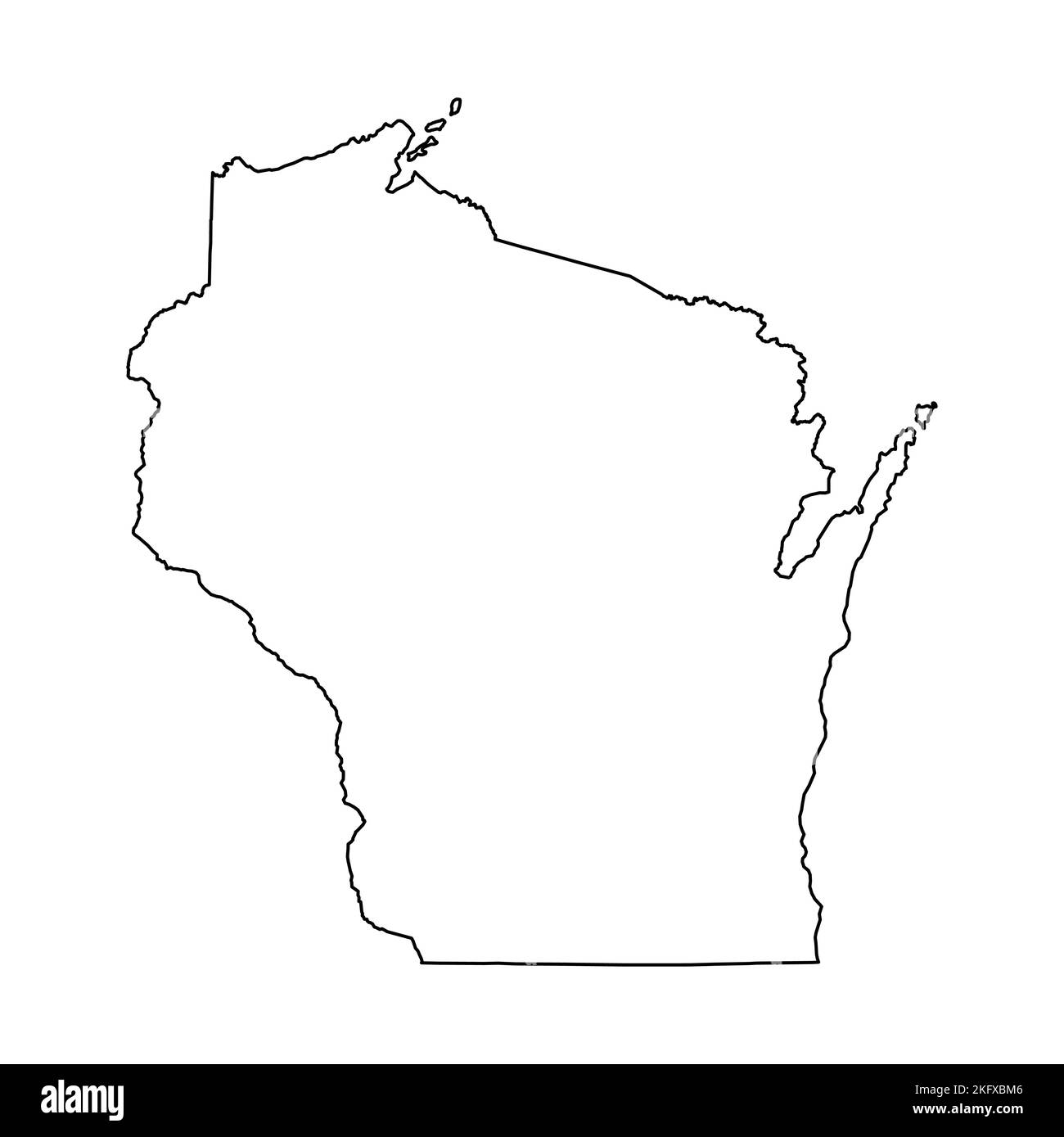 Wisconsin map shape united states - Wisconsin Map Shape United States Of America Flat Concept Icon Symbol Vector Illustration 2KFXBM6