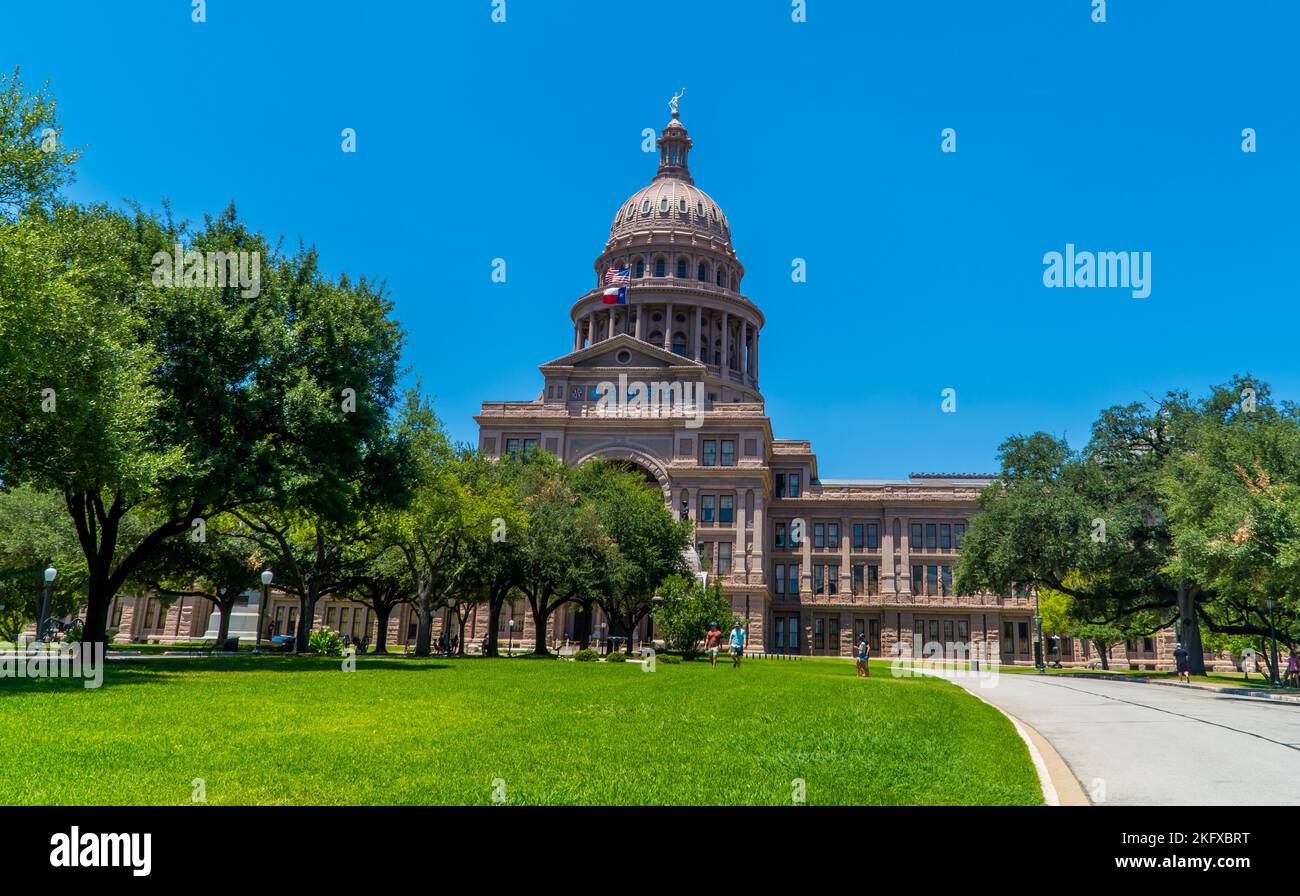 A beautiful view of the Texas State Capitol in Austin, United States Stock Photo