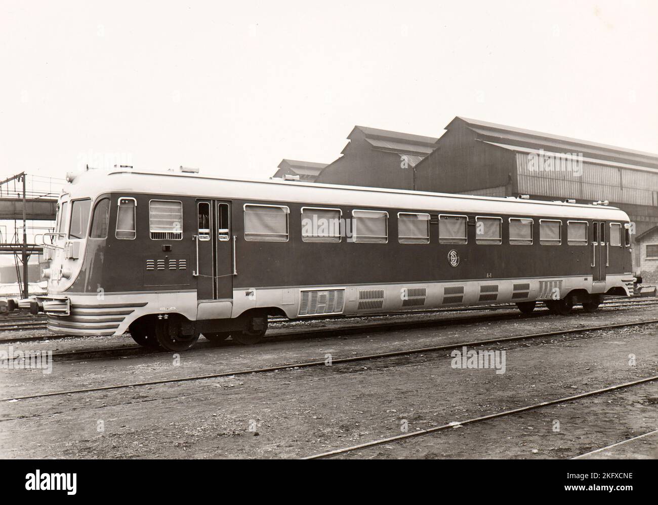 A Breda Wagon in front of Breda industries (Milan Italy Stock Photo