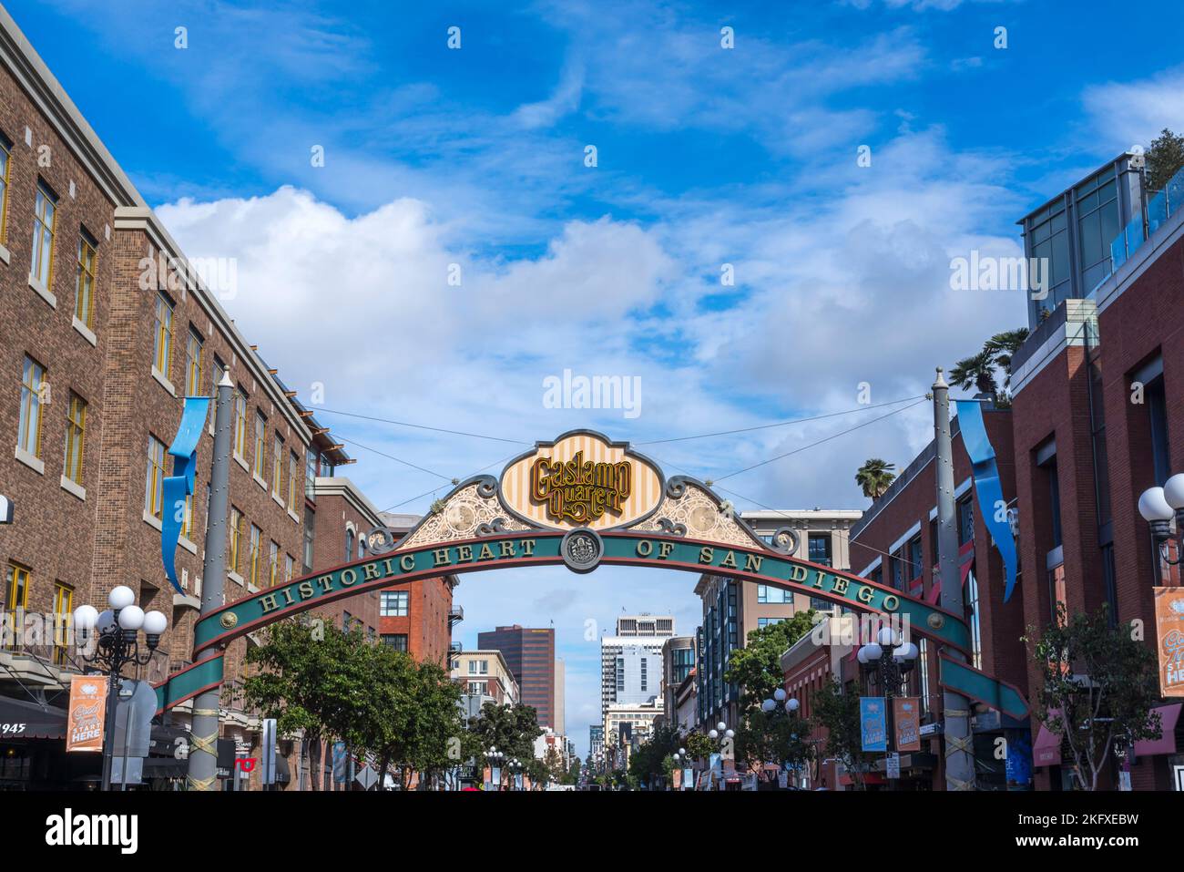 The Gaslamp Quarter sign. San Diego, California, USA Stock Photo Alamy