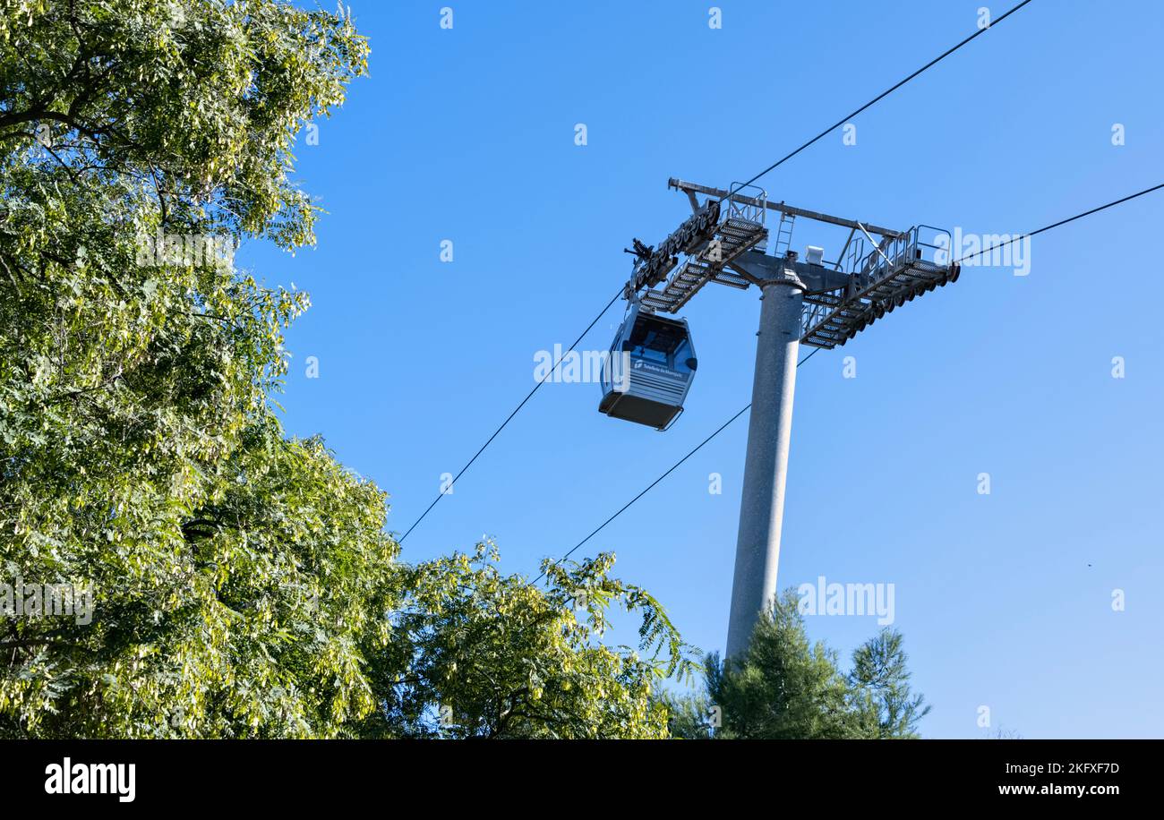 Montjuic cable cars, Barcelona, Spain, November 2022 Stock Photo Alamy