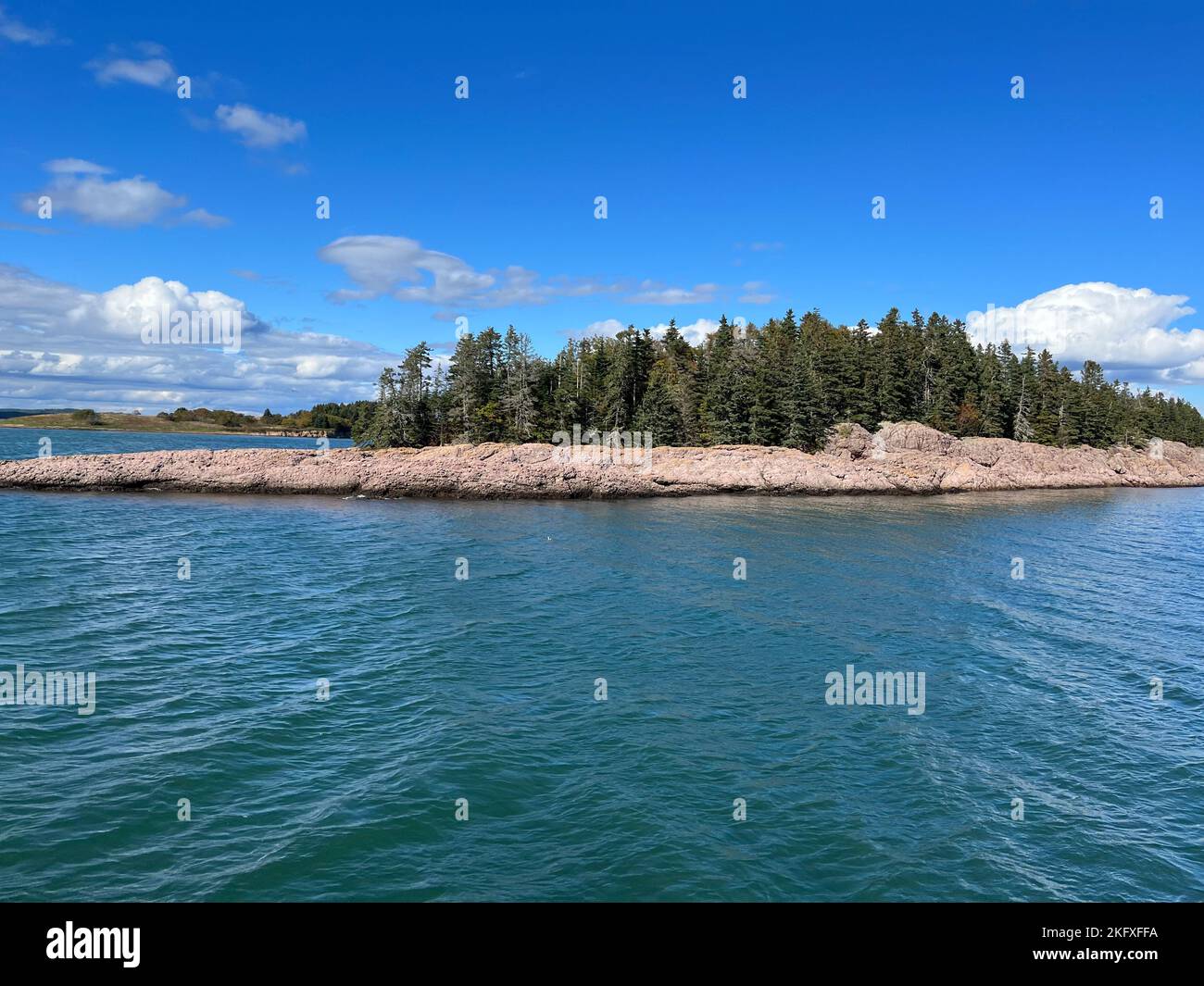 Island in the Bay of Fundy Stock Photo Alamy