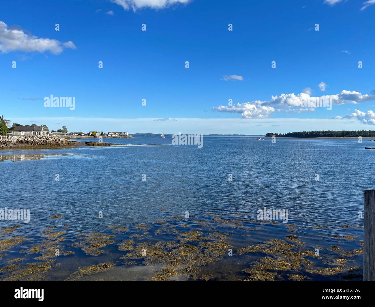 View out to the Bay of Fundy from St. Andrews, New Brunswick Stock